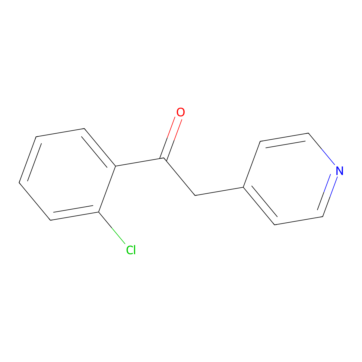 1-(2-Chlorophenyl)-2-(pyridin-4-yl)ethanone molecular structure, CAS 216076-11-8