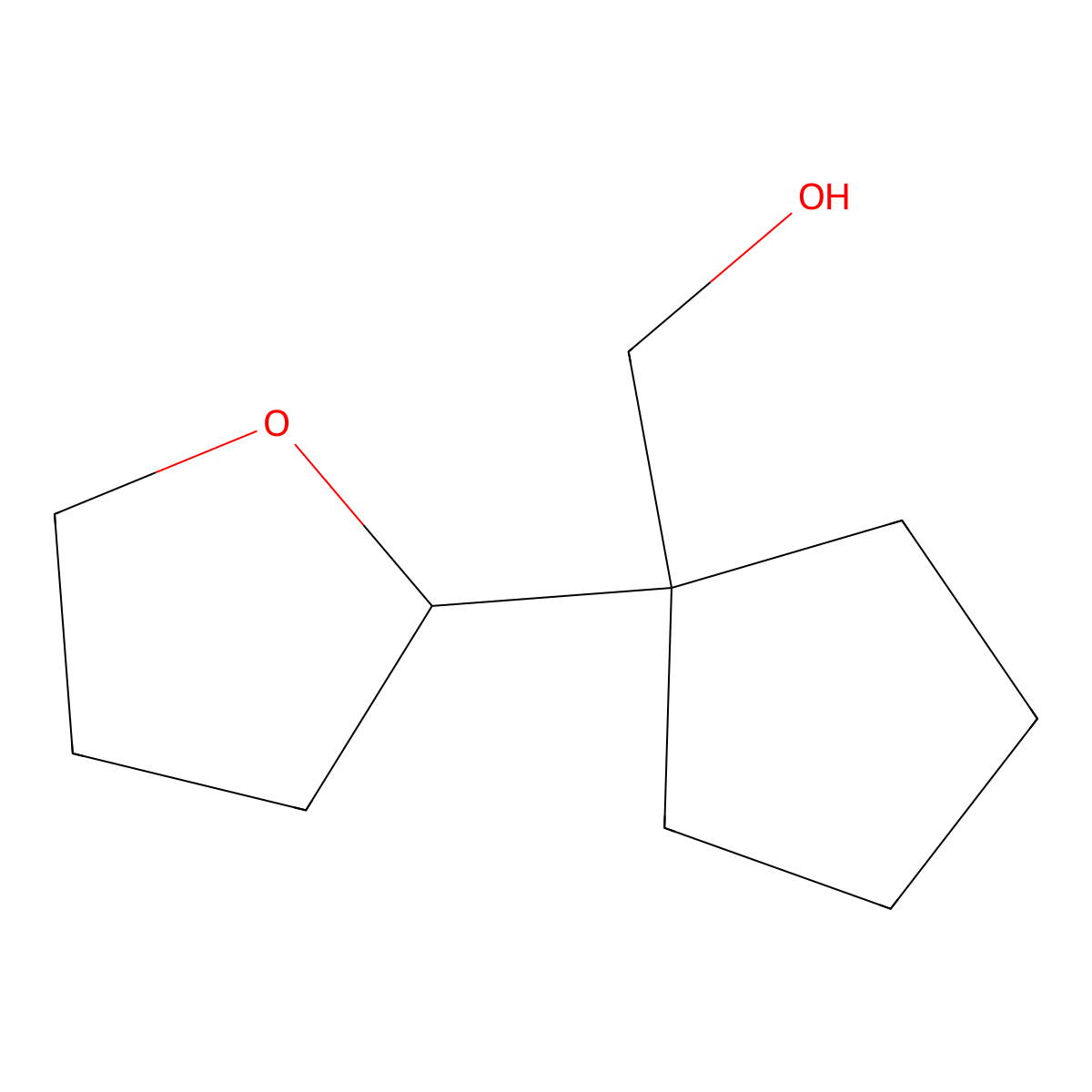 [1-(Oxolan-2-yl)cyclopentyl]methanol molecular structure, CAS 2160764-53-2