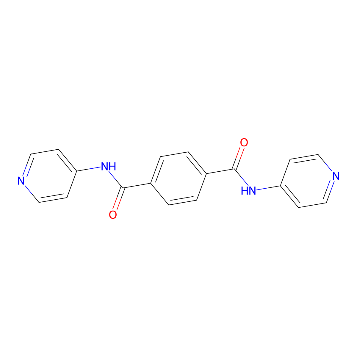 1-N,4-N-dipyridin-4-ylbenzene-1,4-dicarboxamide molecular structure, CAS 216079-39-9