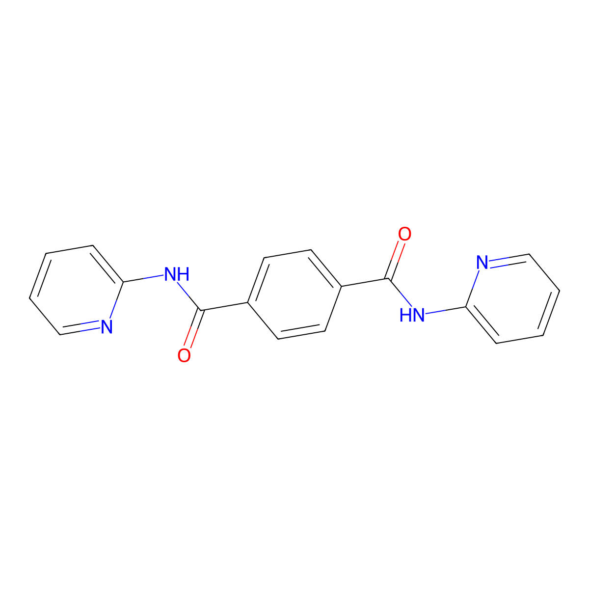 1-N,4-N-dipyridin-2-ylbenzene-1,4-dicarboxamide molecular structure, CAS 216079-42-4