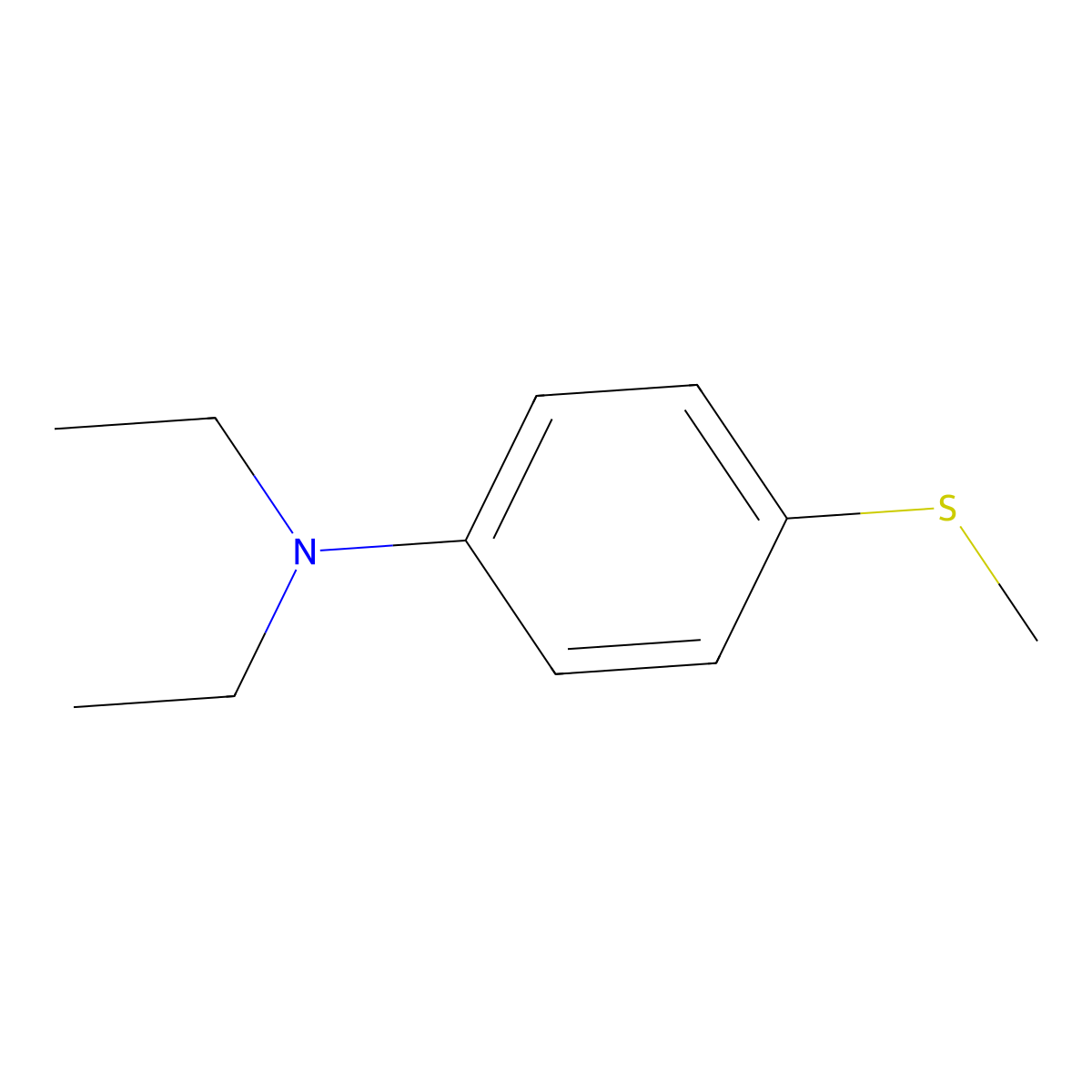 N,N-diethyl-4-(methylthio)aniline molecular structure, CAS 21608-13-9