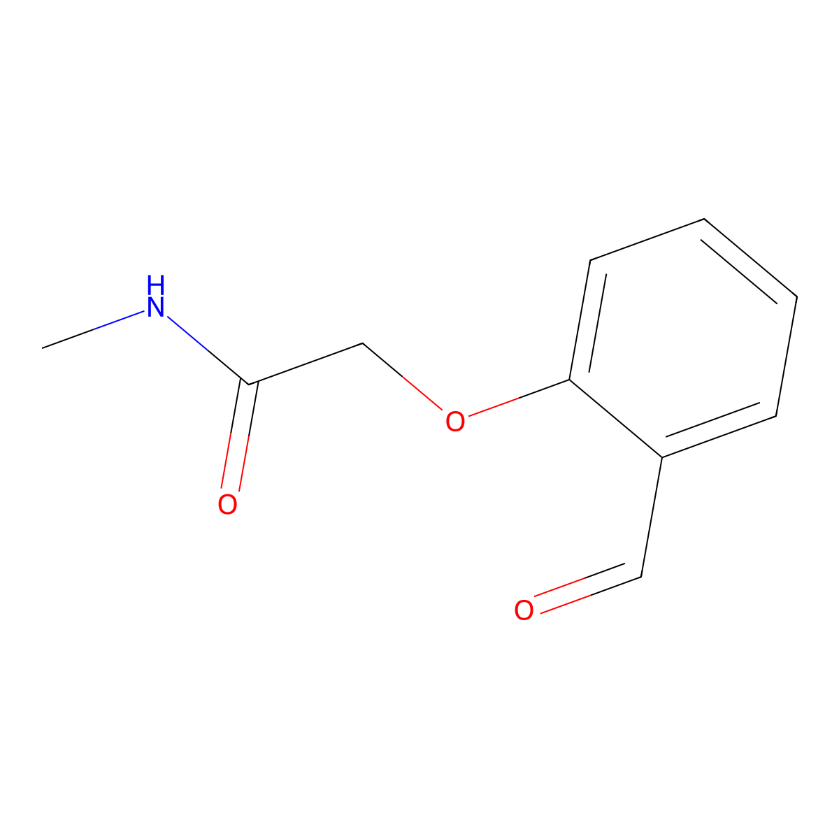 2-(2-formylphenoxy)-N-methylacetamide molecular structure, CAS 216082-34-7