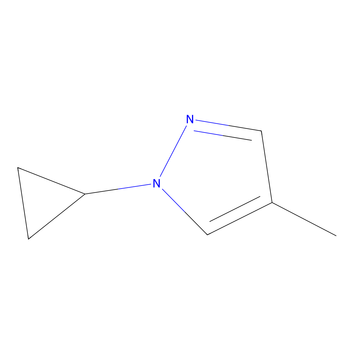 1-cyclopropyl-4-methyl-1H-pyrazole molecular structure, CAS 2160874-72-4