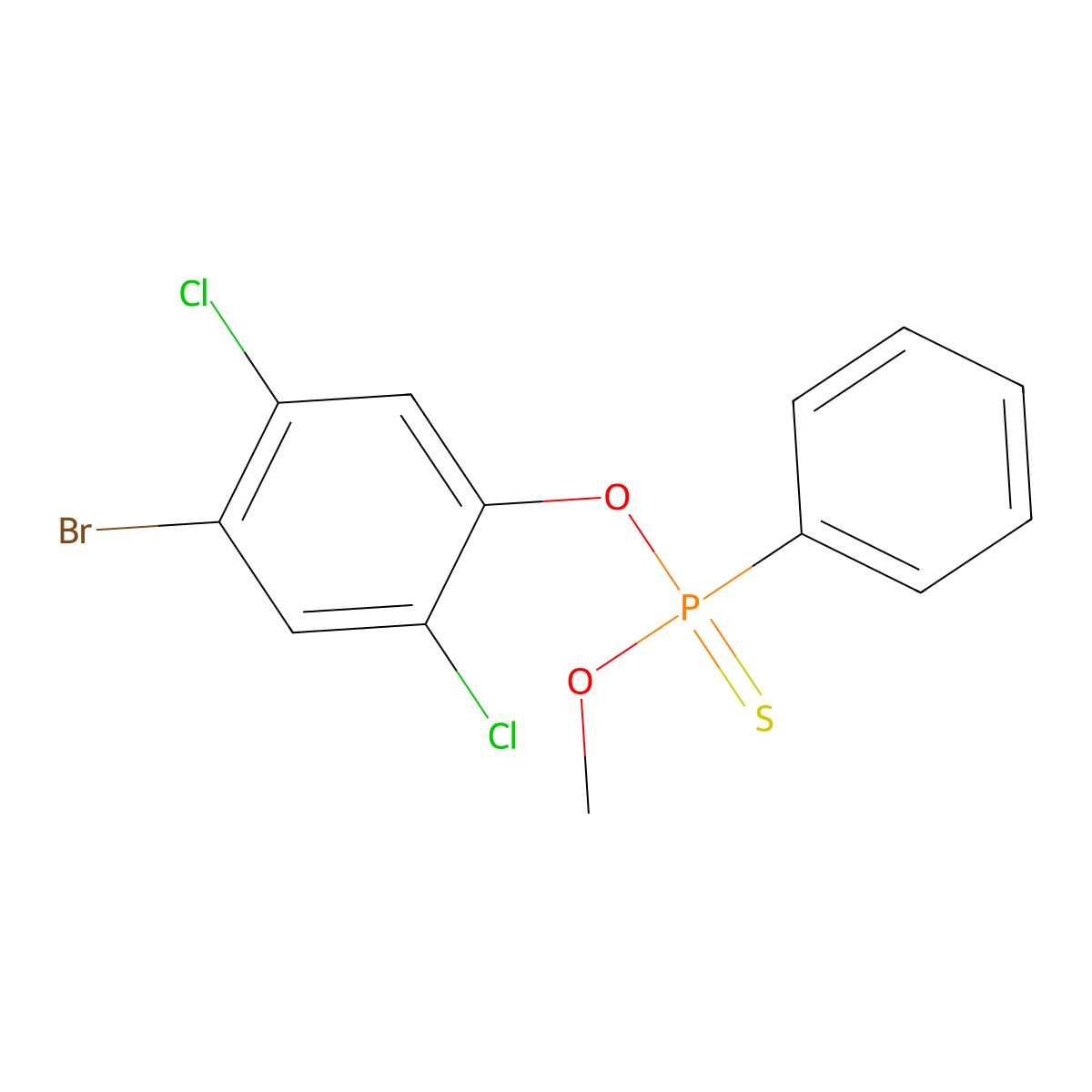 Leptophos molecular structure, CAS 21609-90-5