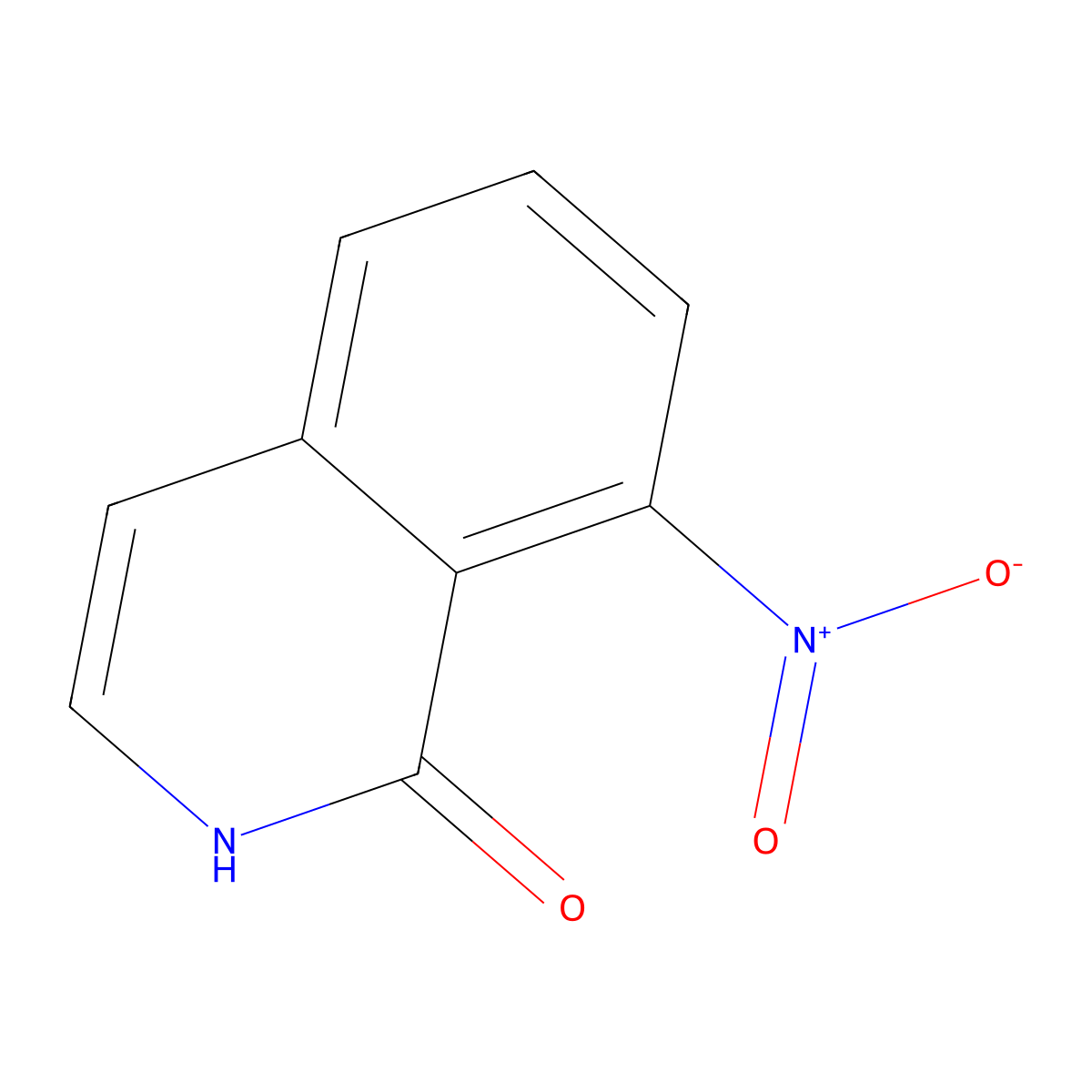 8-Nitroisoquinolin-1(2H)-one molecular structure, CAS 216097-70-0