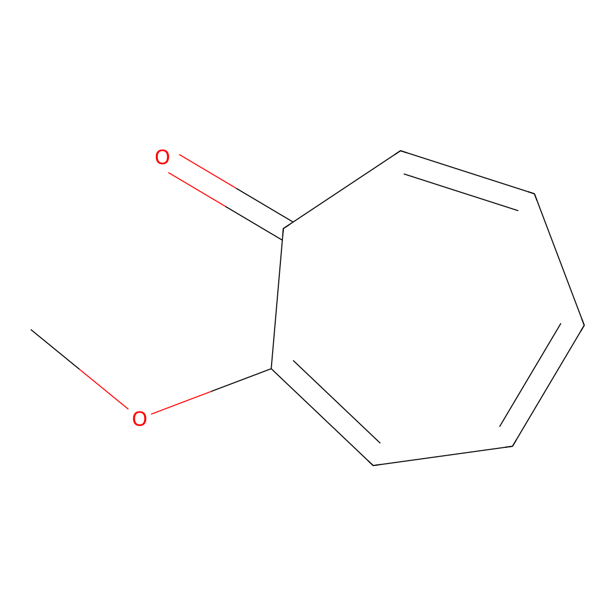 2-Methoxy-2,4,6-cycloheptatrien-1-one molecular structure, CAS 2161-40-2
