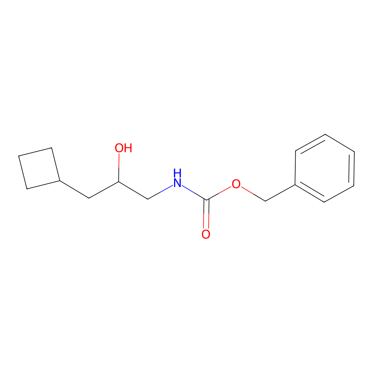 benzyl N-(3-cyclobutyl-2-hydroxypropyl)carbamate molecular structure, CAS 2161011-15-8