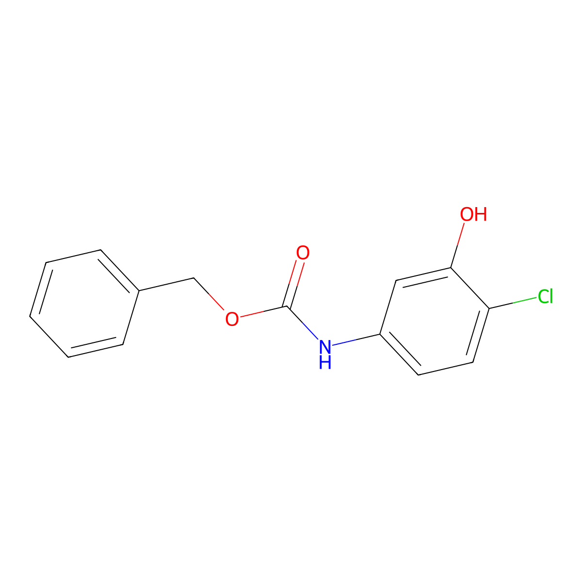 benzyl N-(4-chloro-3-hydroxyphenyl)carbamate molecular structure, CAS 2161016-40-4