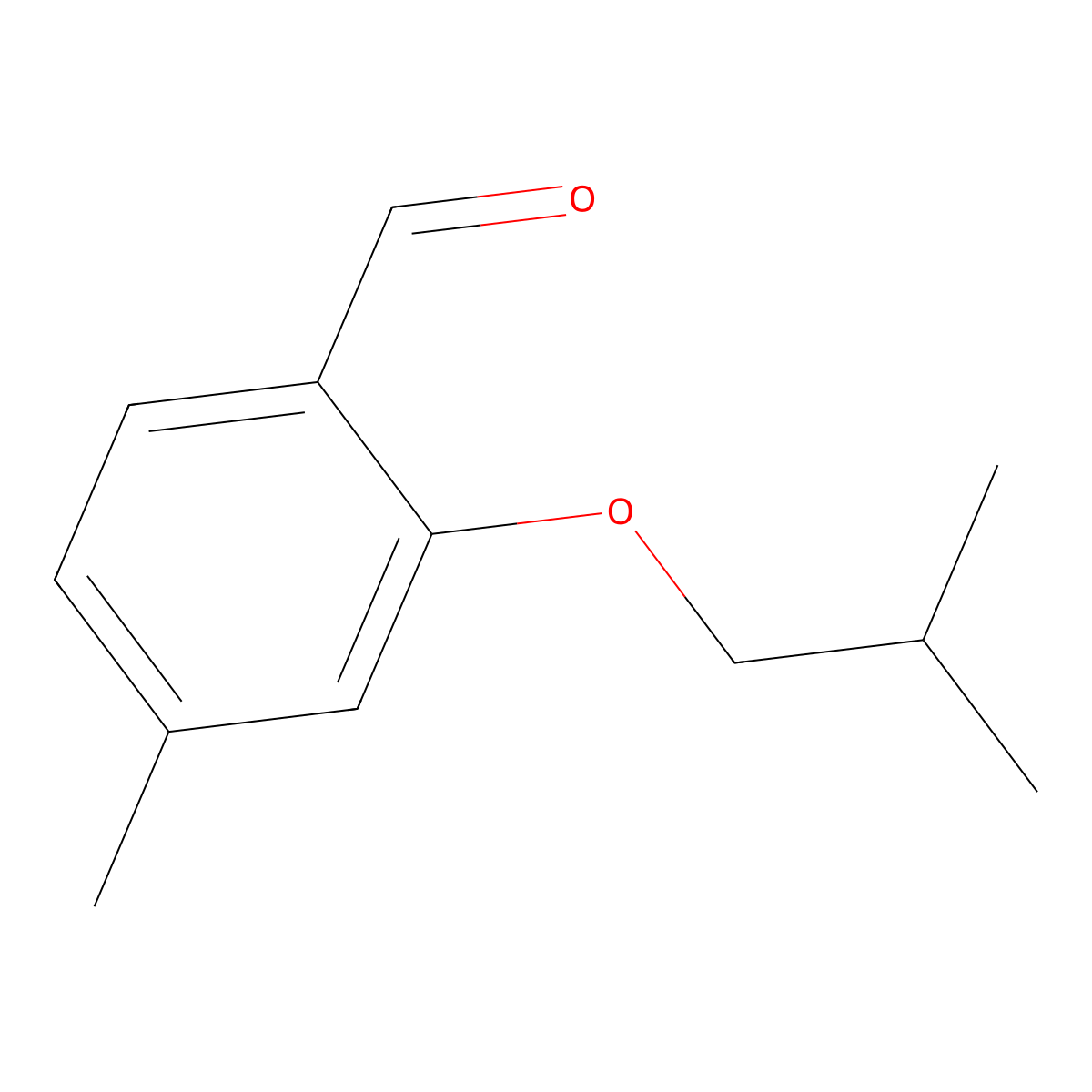 2-Isobutoxy-4-methylbenzaldehyde molecular structure, CAS 2161067-32-7