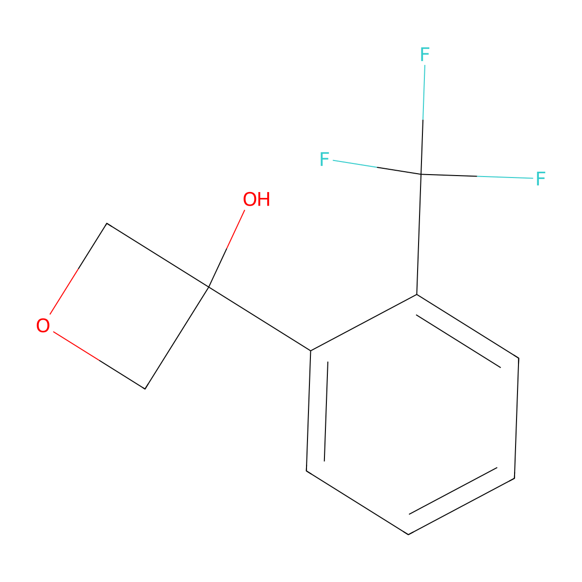 3-[2-(Trifluoromethyl)phenyl]-3-oxetanol molecular structure, CAS 2161156-09-6