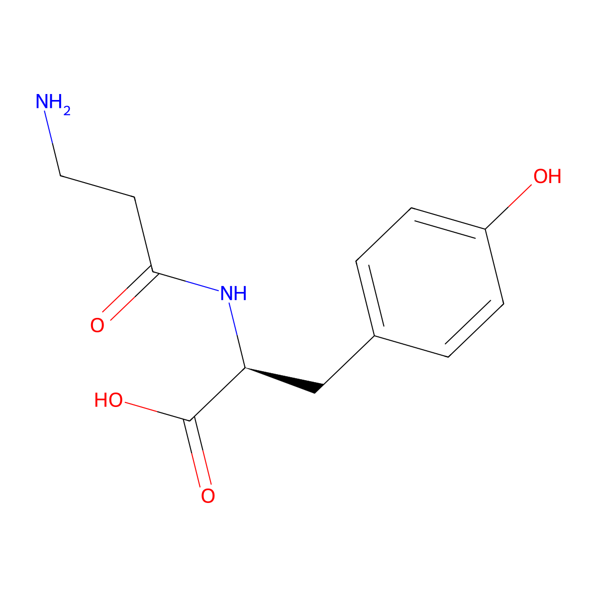 H-Beta-Ala-Tyr-OH molecular structure, CAS 21612-26-0