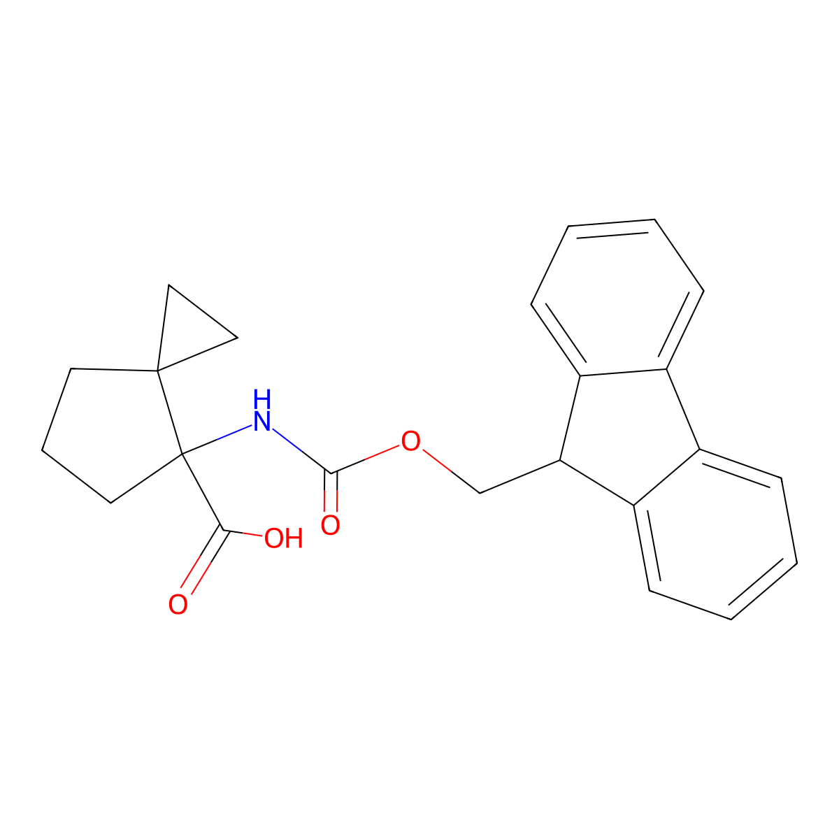 4-({[(9H-fluoren-9-yl)methoxy]carbonyl}amino)spiro[2.4]heptane-4-carboxylic acid molecular structure, CAS 2161310-07-0