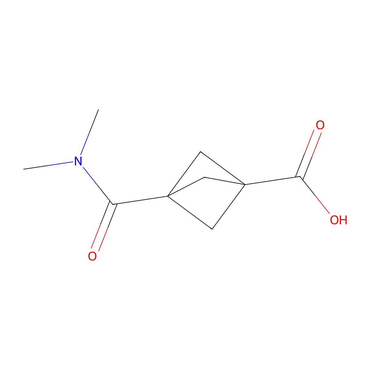 3-(Dimethylcarbamoyl)bicyclo[1.1.1]pentane-1-carboxylic acid molecular structure, CAS 2161311-18-6