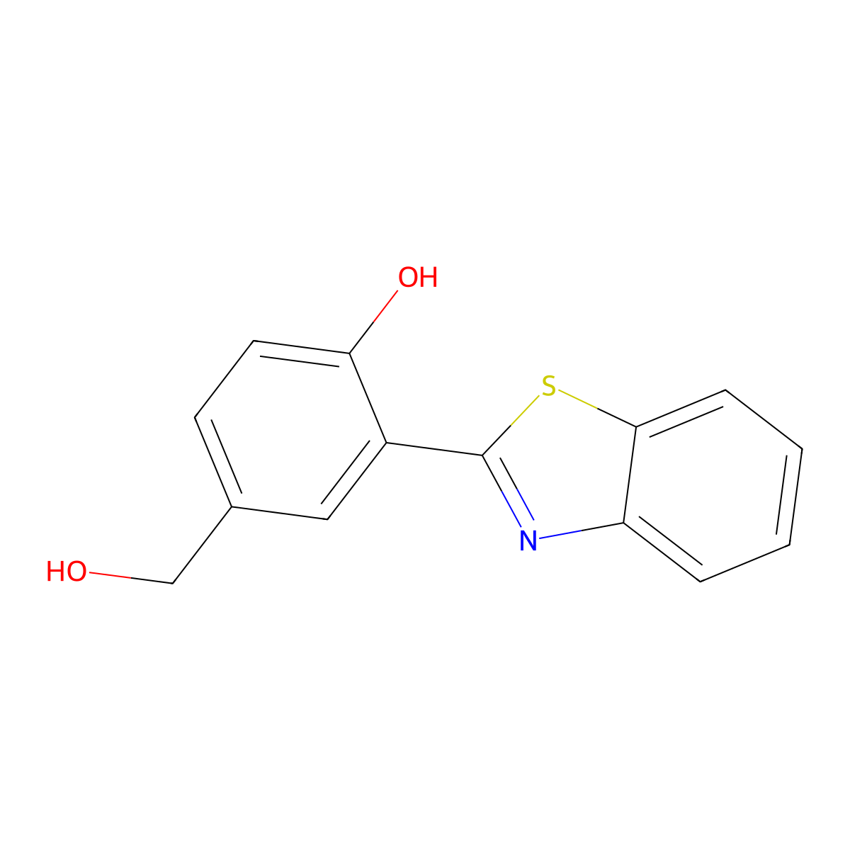 2-(Benzo[D]thiazol-2-YL)-4-(hydroxymethyl)phenol molecular structure, CAS 2161321-42-0