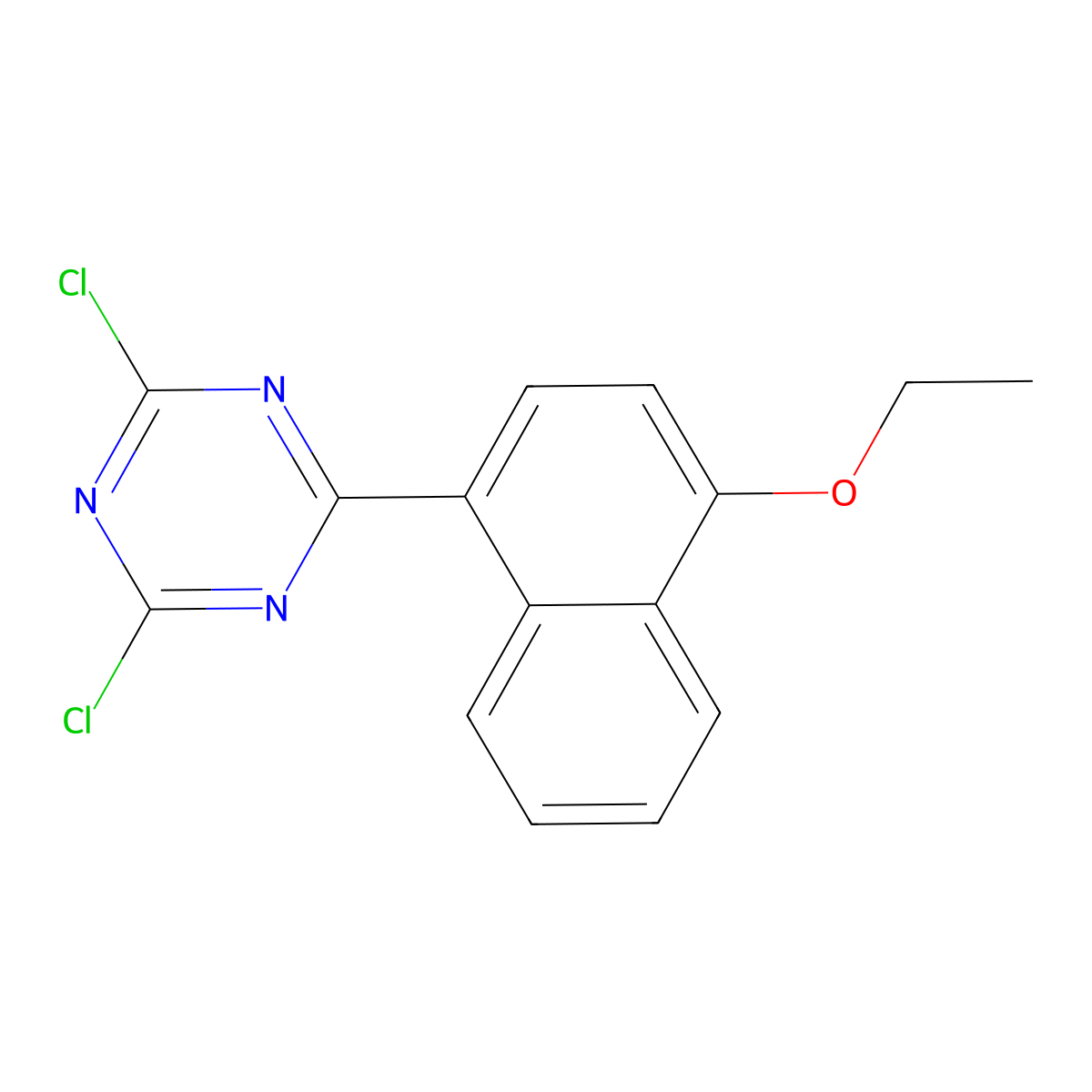 2,4-Dichloro-6-(4-ethoxy-1-naphthyl)-s-triazine molecular structure, CAS 21614-17-5