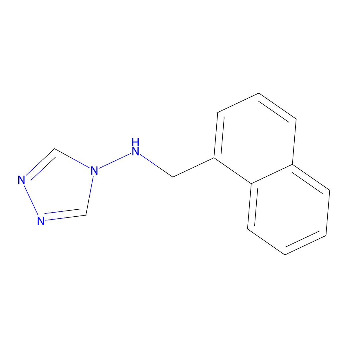 N-(naphthalen-1-ylmethyl)-1,2,4-triazol-4-amine molecular structure, CAS 21614-52-8