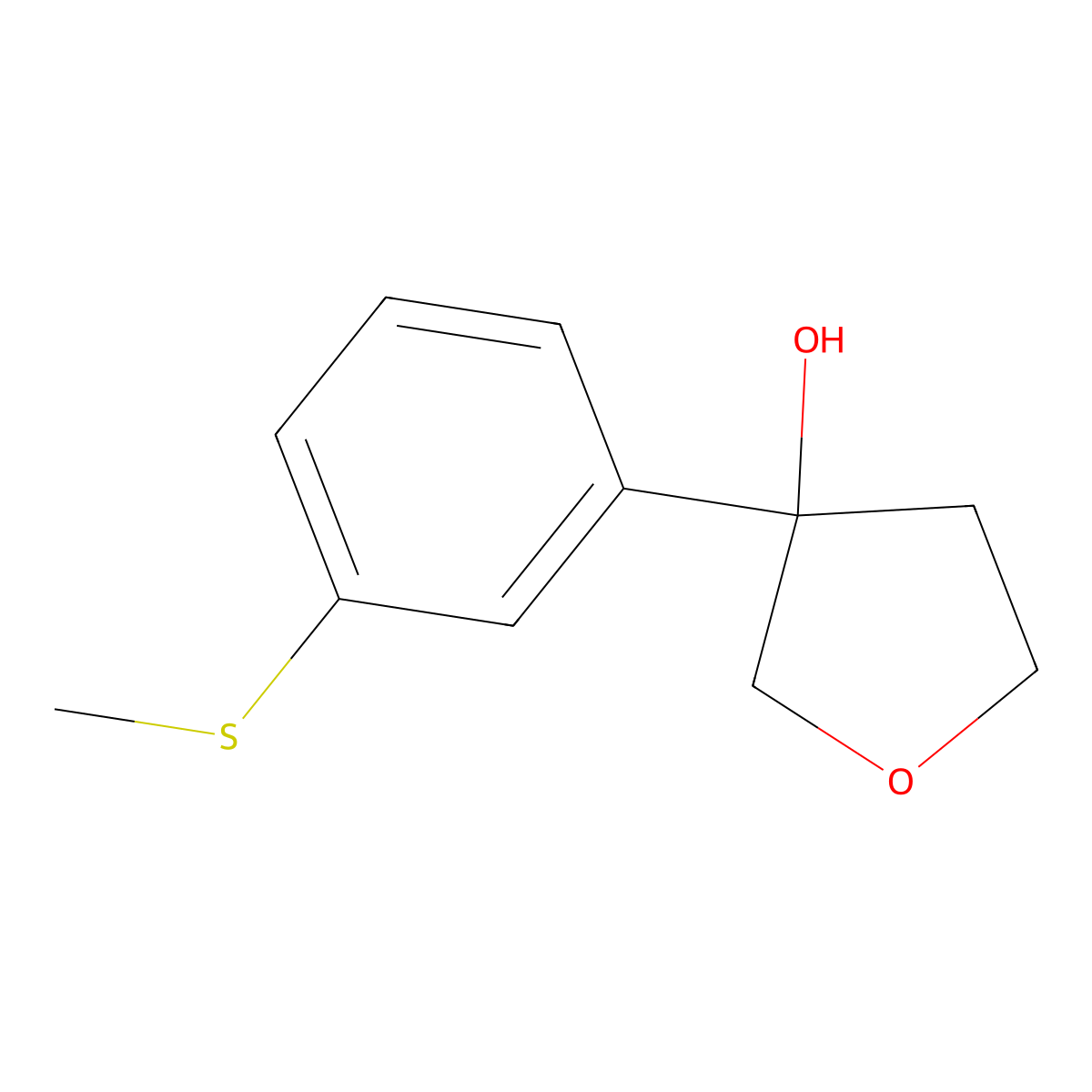 3-(3-(Methylthio)phenyl)oxolan-3-ol molecular structure, CAS 2161408-45-1