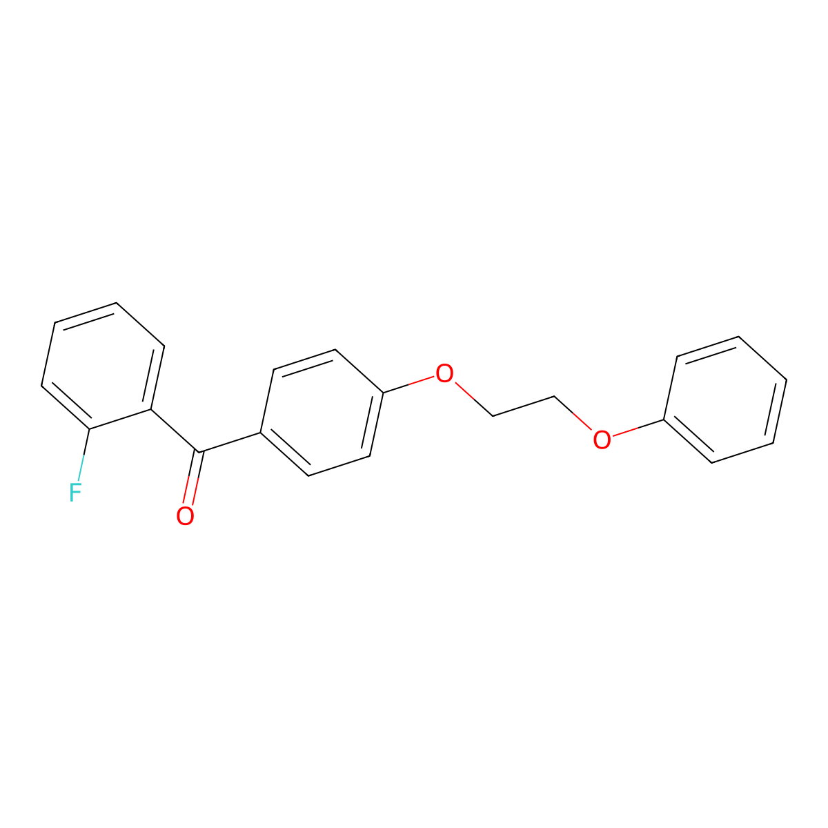 2-Fluoro-4'-(2-phenoxyethoxy)benzophenone molecular structure, CAS 216143-97-4