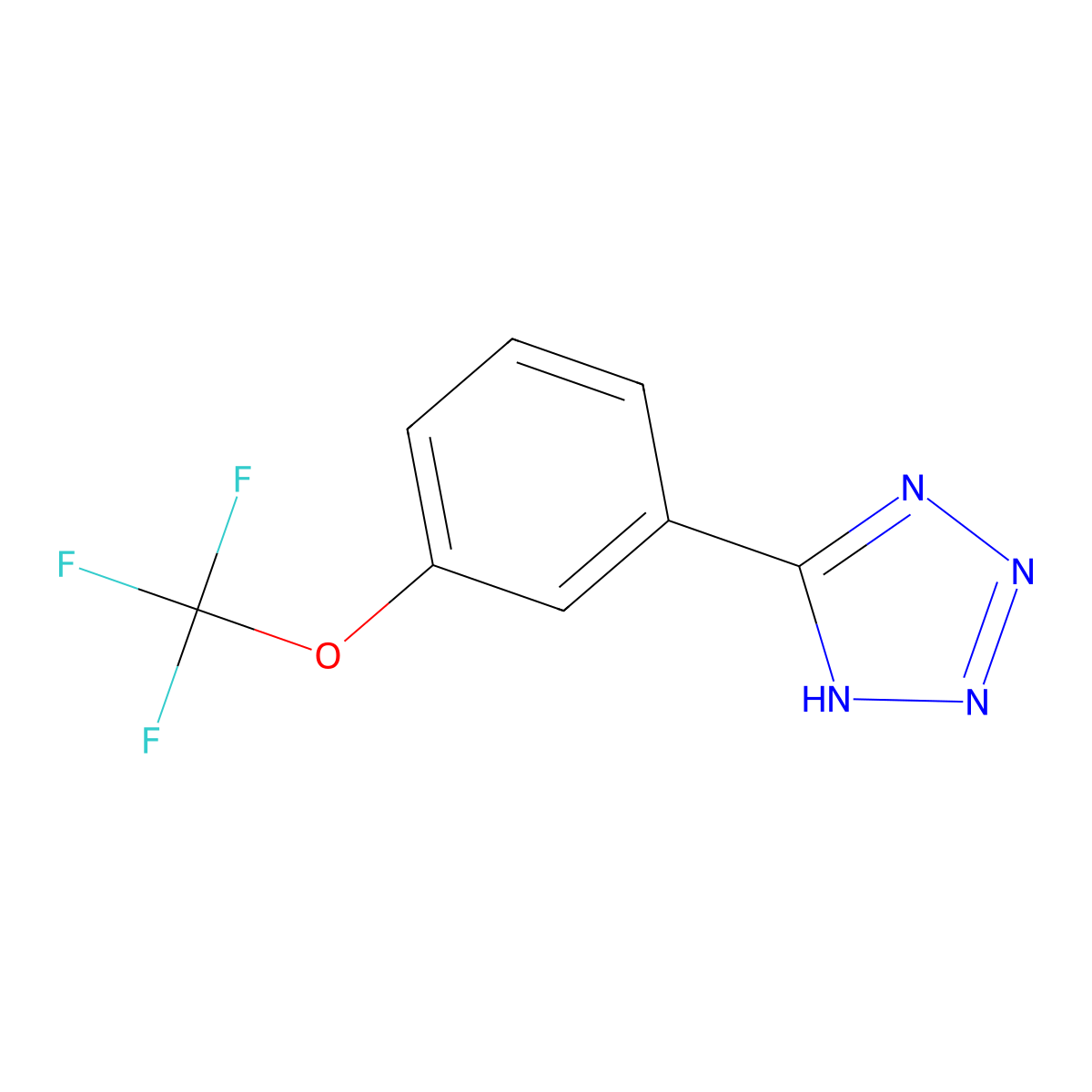 5-[3-(trifluoromethoxy)phenyl]-2H-tetrazole molecular structure, CAS 216144-09-1