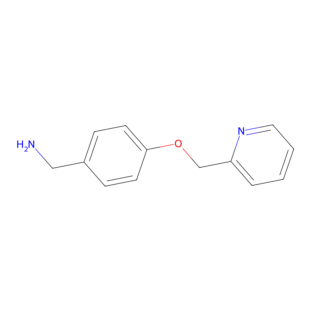 [4-(Pyridin-2-ylmethoxy)phenyl]methanamine molecular structure, CAS 216144-62-6