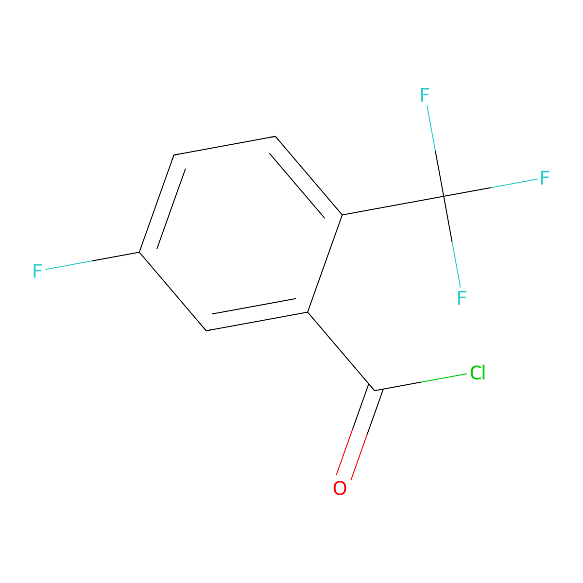 5-Fluoro-2-(trifluoromethyl)benzoyl chloride molecular structure, CAS 216144-70-6