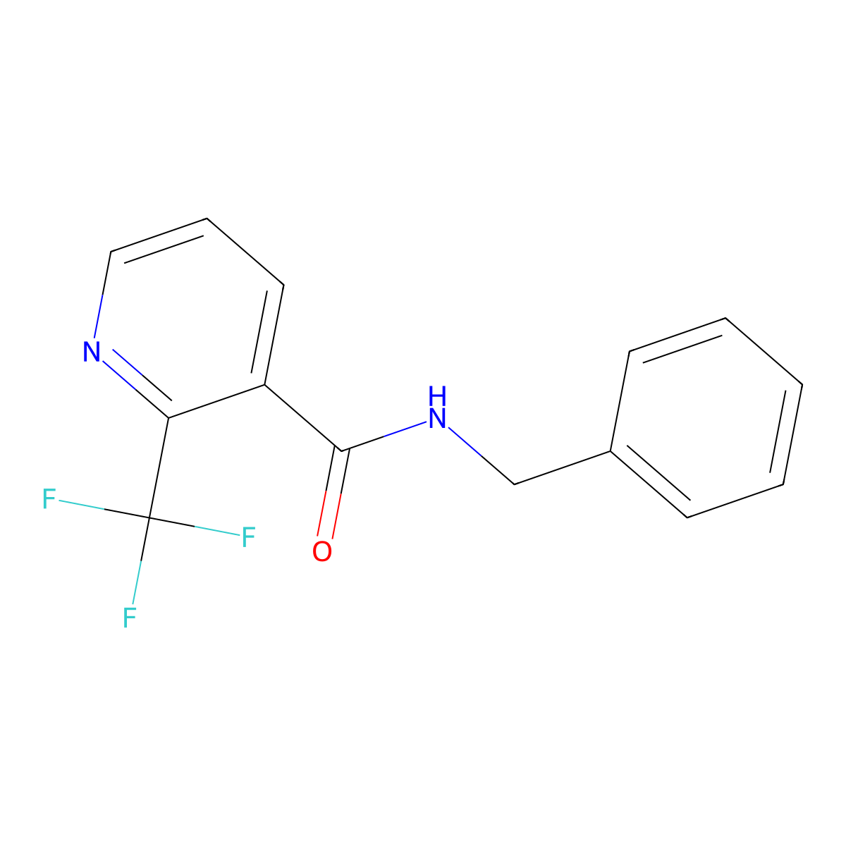 N-(Phenylmethyl)-2-(trifluoromethyl)-3-pyridinecarboxamide molecular structure, CAS 2161442-27-7