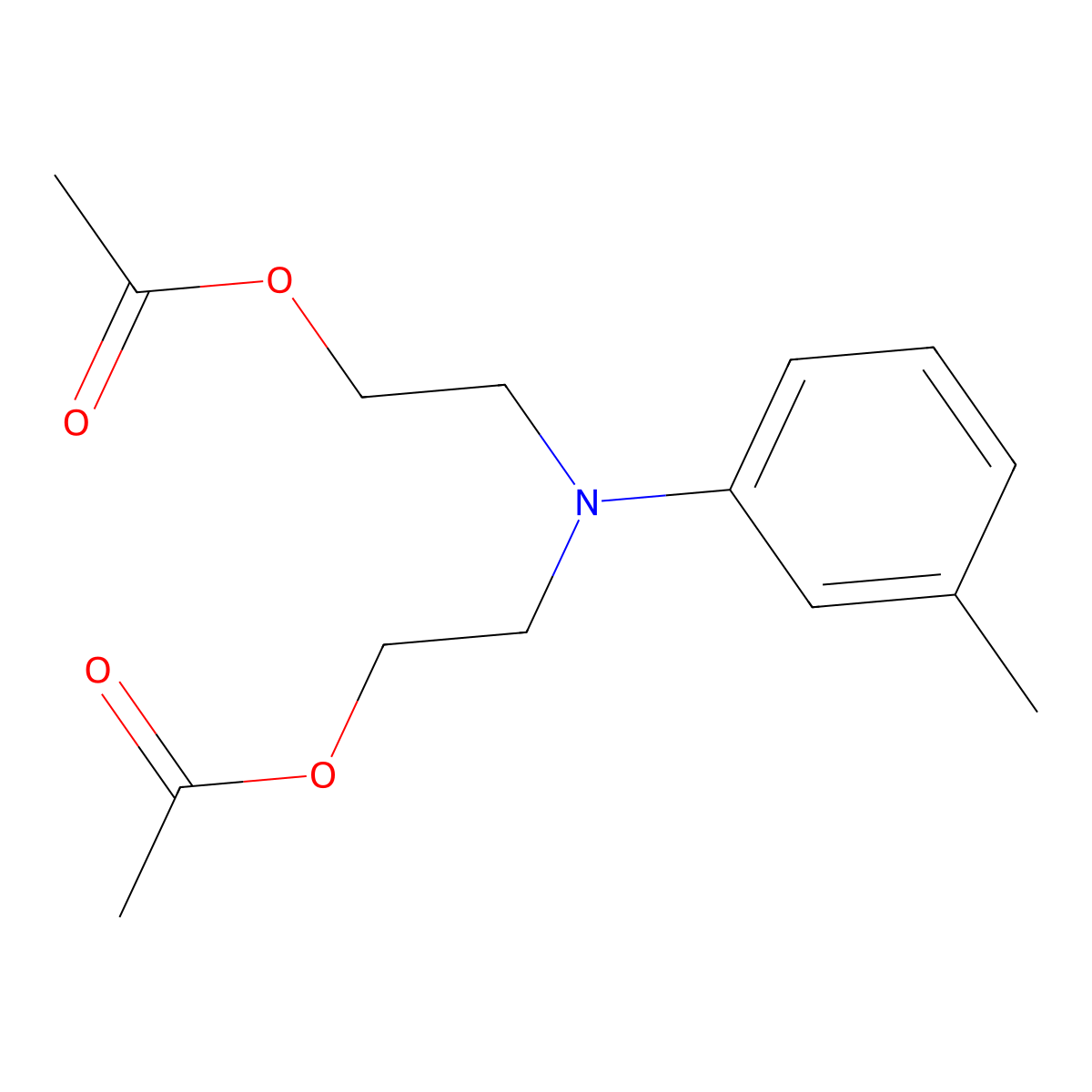 Ethanol, 2,2'-[(3-methylphenyl)imino]bis-, 1,1'-diacetate molecular structure, CAS 21615-36-1
