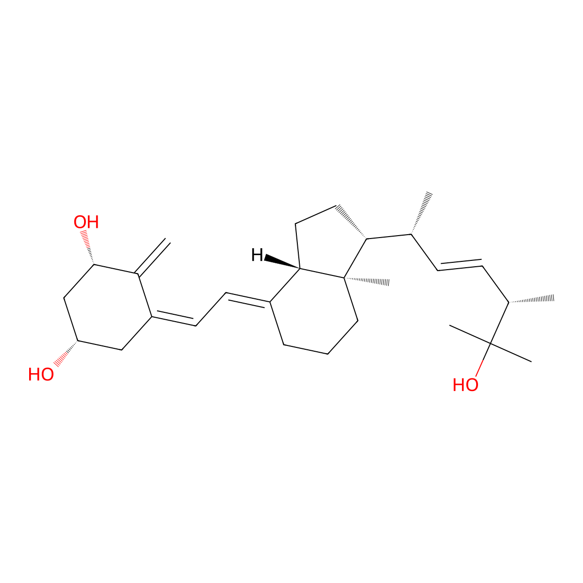 1-alpha,25-Dihydroxy-3-epi-vitamin D2 molecular structure, CAS 216161-85-2