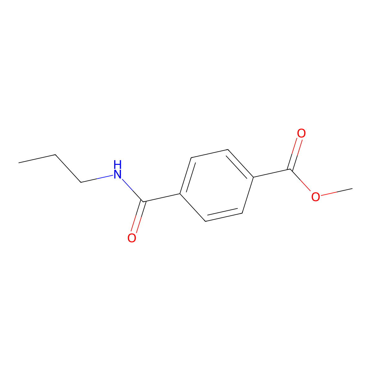 Methyl 4-(propylcarbamoyl)benzoate molecular structure, CAS 216162-45-7