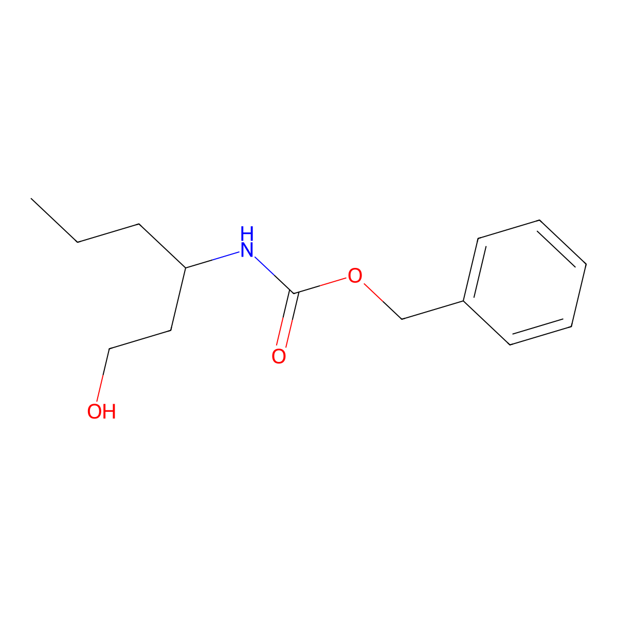 benzyl N-(1-hydroxyhexan-3-yl)carbamate molecular structure, CAS 2161620-00-2