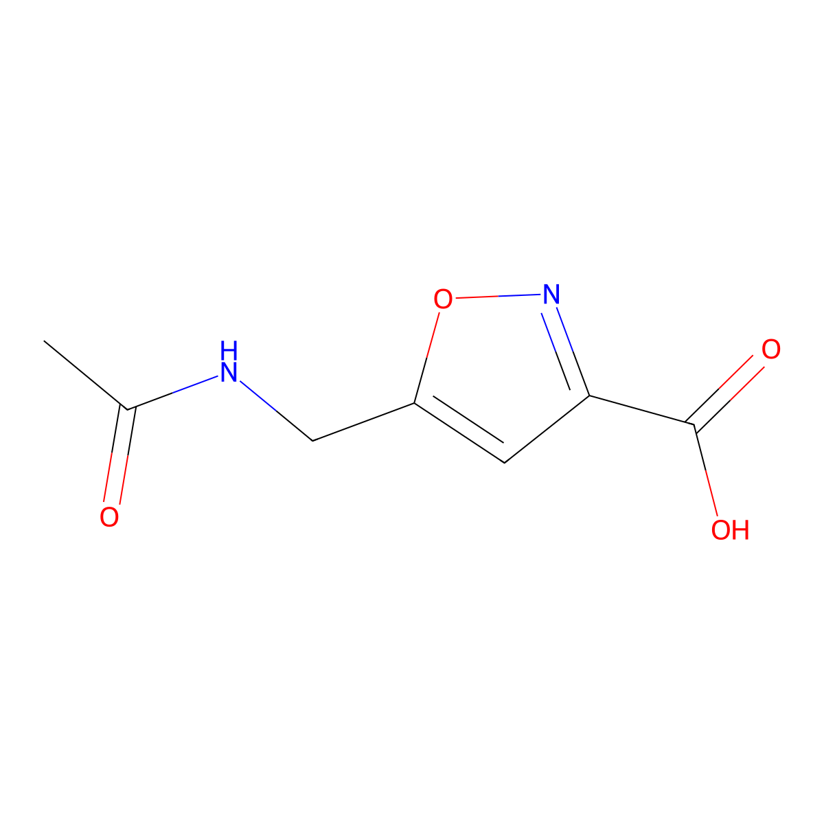 5-(Acetamidomethyl)-1,2-oxazole-3-carboxylic acid molecular structure, CAS 2161633-94-7