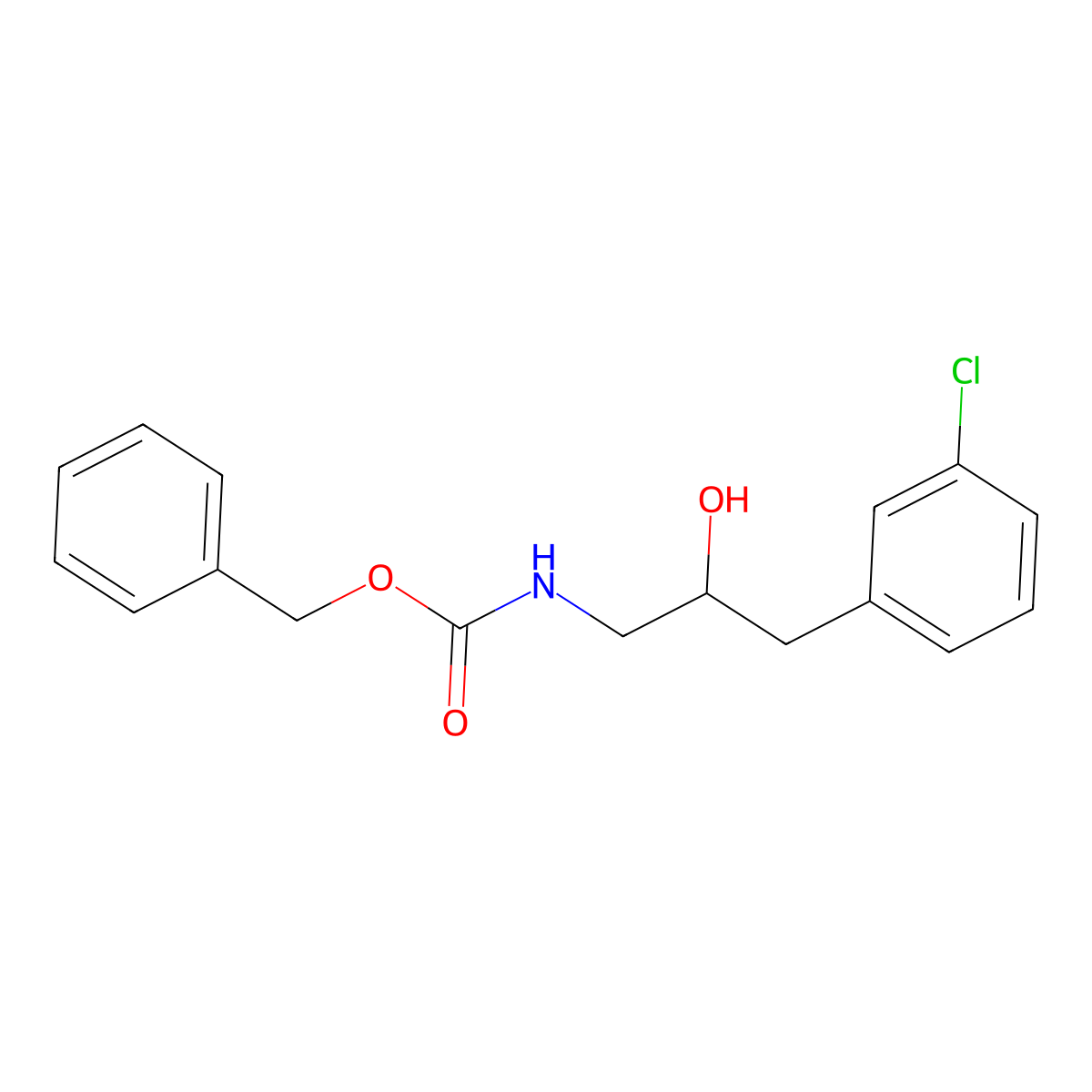 benzyl N-[3-(3-chlorophenyl)-2-hydroxypropyl]carbamate molecular structure, CAS 2161664-51-1
