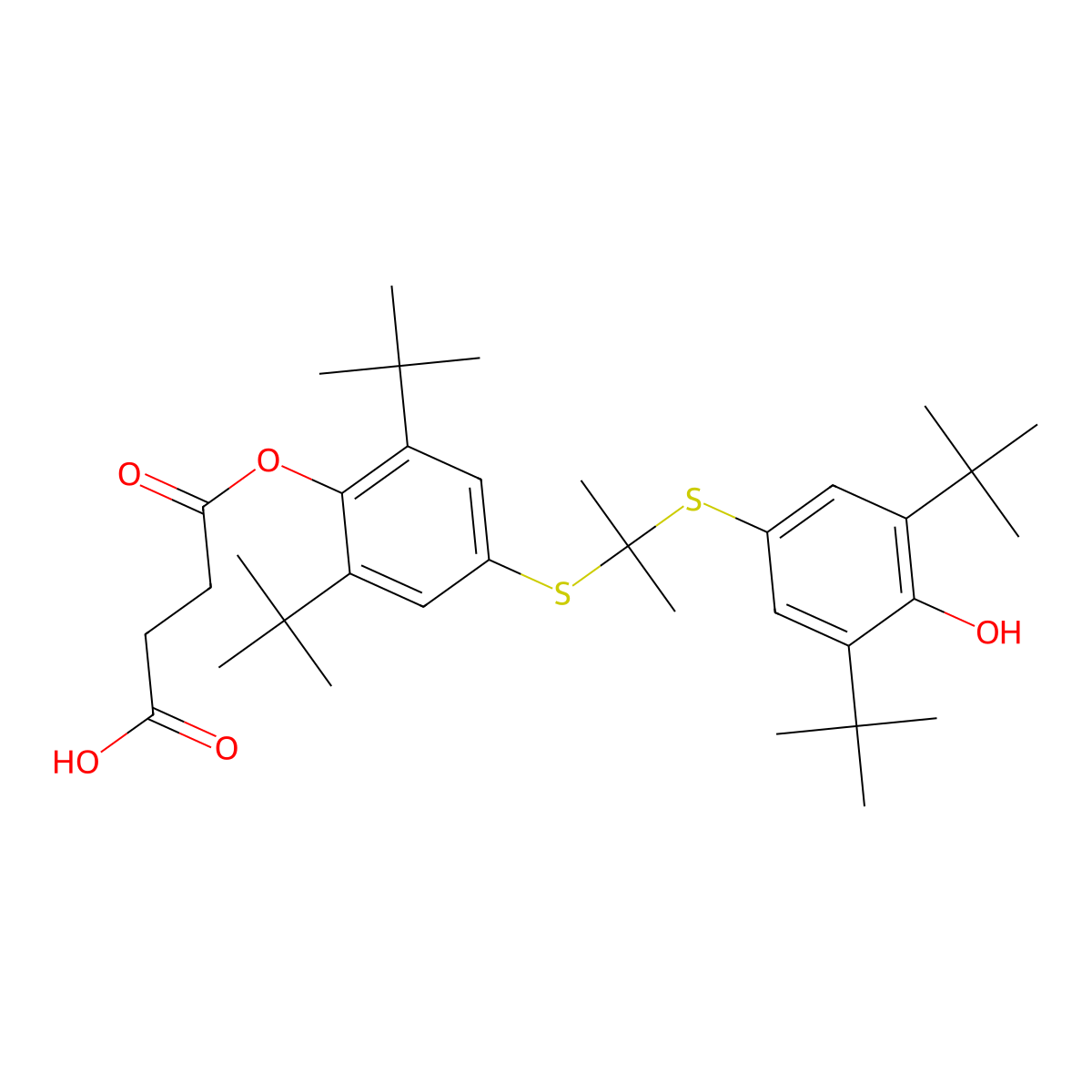 Succinobucol molecular structure, CAS 216167-82-7