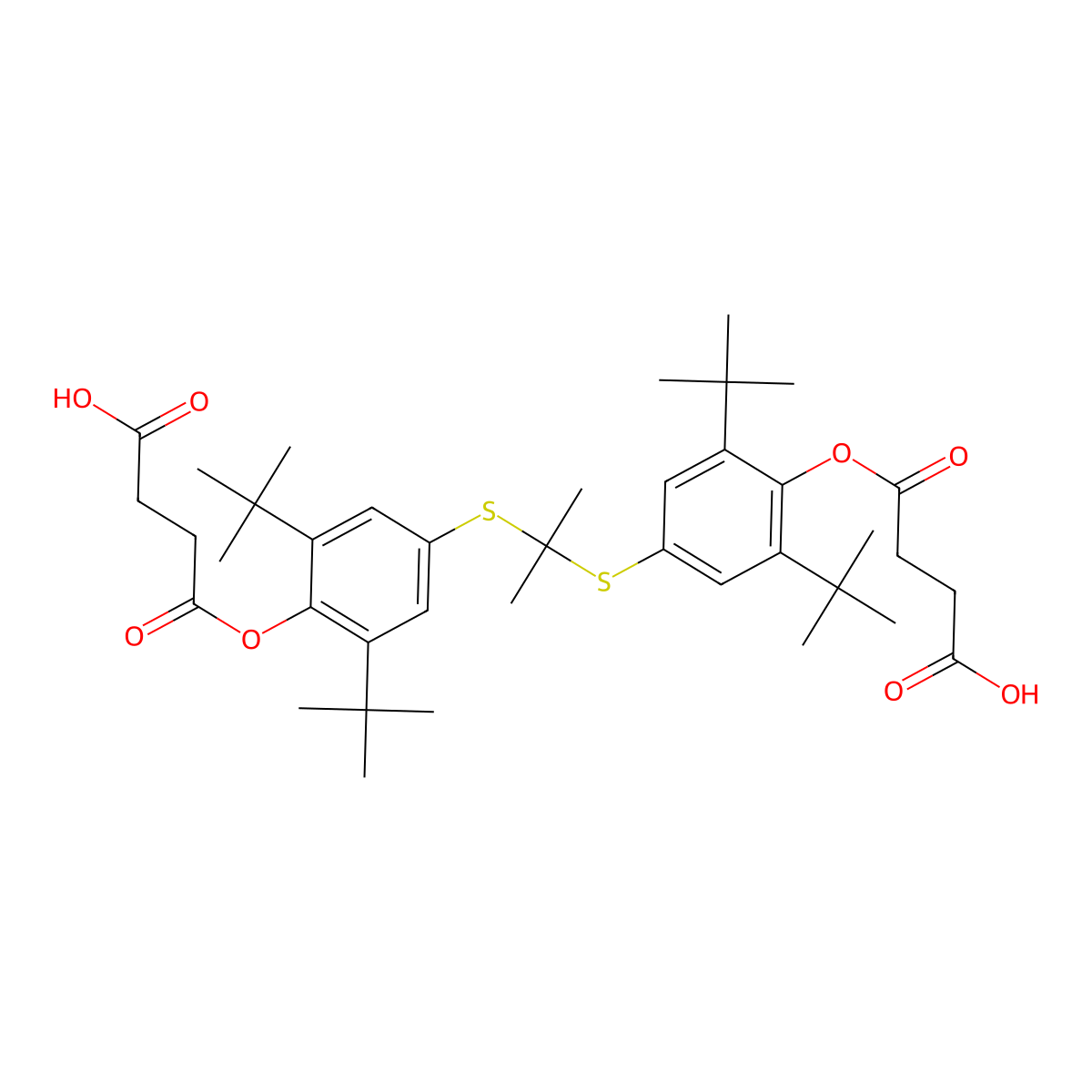 Probucol Disuccinate molecular structure, CAS 216168-45-5