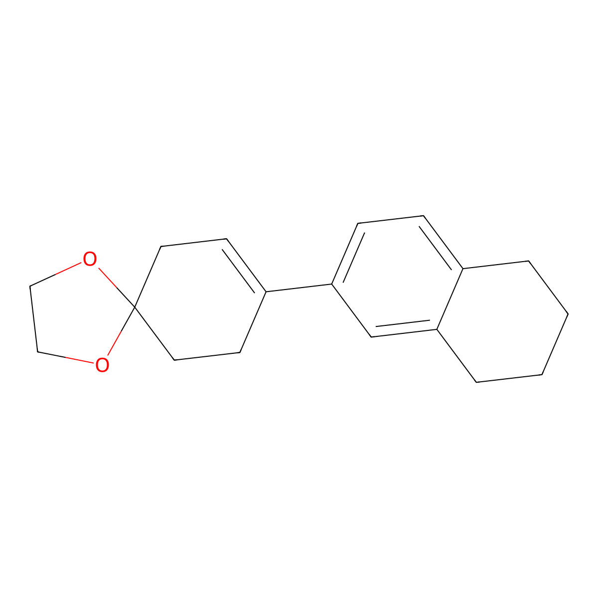 8-(5,6,7,8-Tetrahydronaphthalen-2-yl)-1,4-dioxaspiro[4.5]dec-7-ene molecular structure, CAS 2161693-53-2