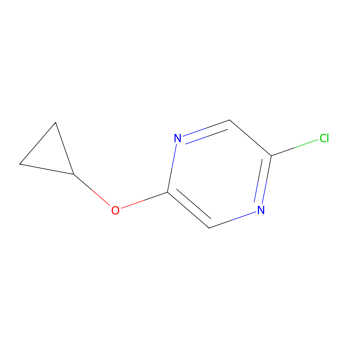 2-Chloro-5-cyclopropoxypyrazine molecular structure, CAS 2161702-69-6