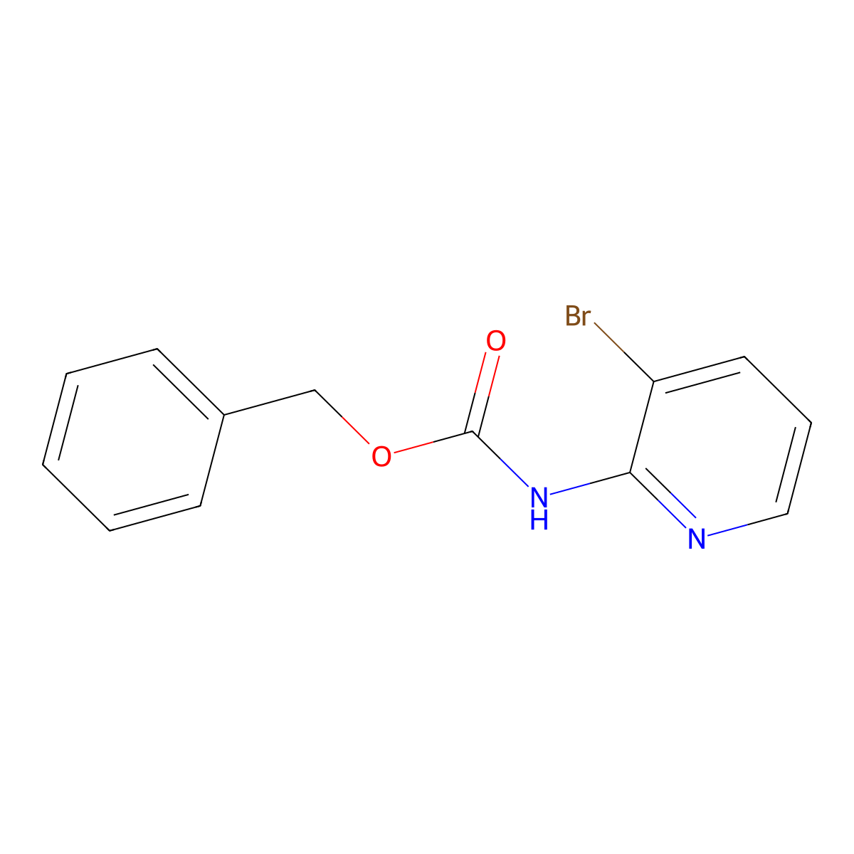 benzyl N-(3-bromopyridin-2-yl)carbamate molecular structure, CAS 2161779-03-7