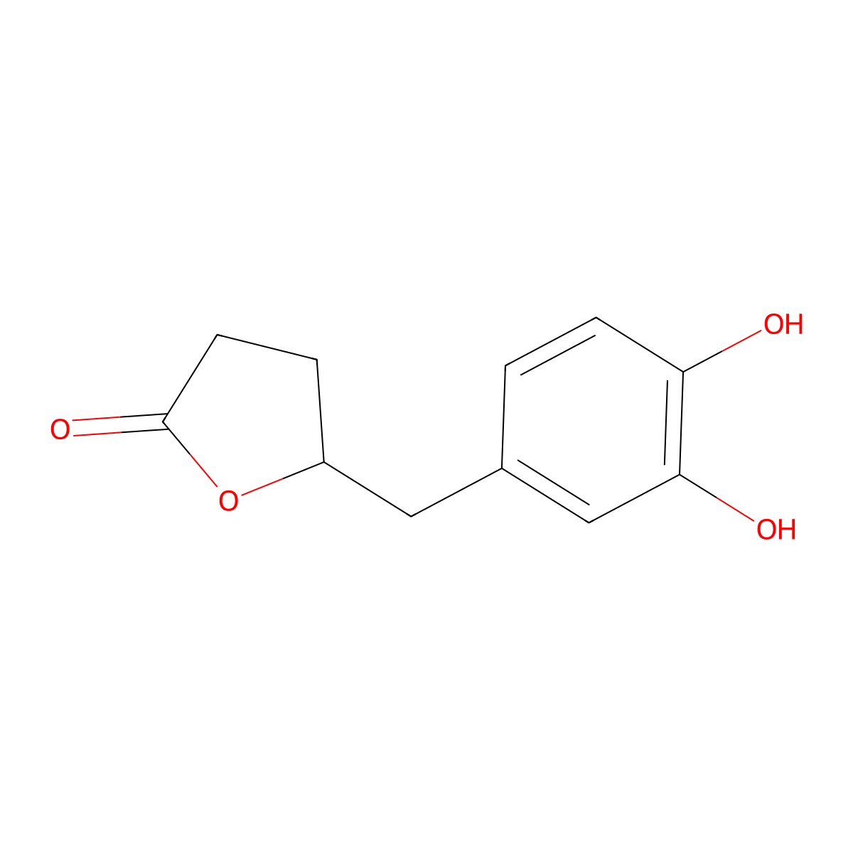 5-((3,4-Dihydroxyphenyl)Methyl)Oxolan-2-One molecular structure, CAS 21618-92-8
