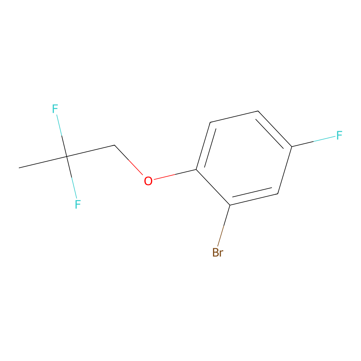 2-Bromo-1-(2,2-difluoropropoxy)-4-fluorobenzene molecular structure, CAS 2161829-02-1