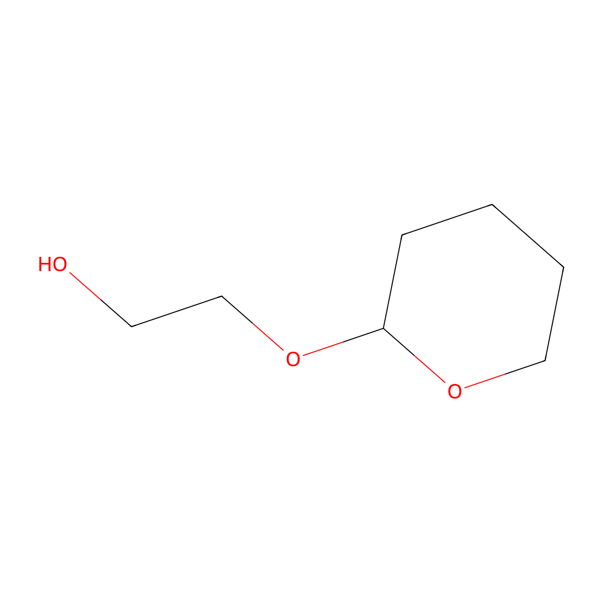 2-(Oxan-2-yloxy)ethan-1-ol molecular structure, CAS 2162-31-4