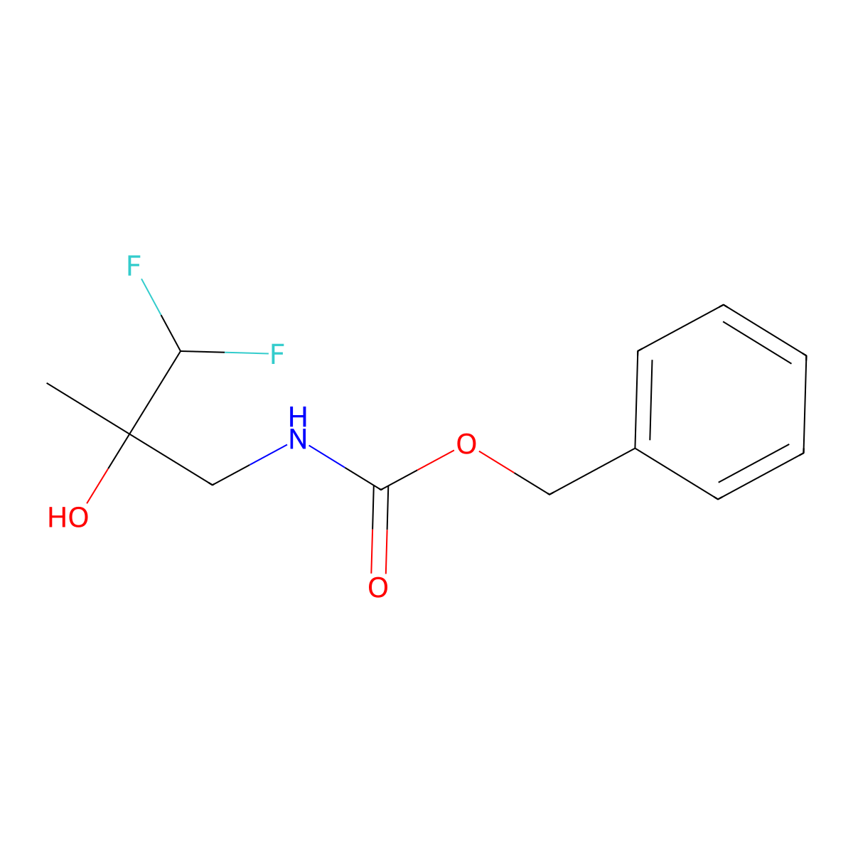 benzyl N-(3,3-difluoro-2-hydroxy-2-methylpropyl)carbamate molecular structure, CAS 2162015-53-2