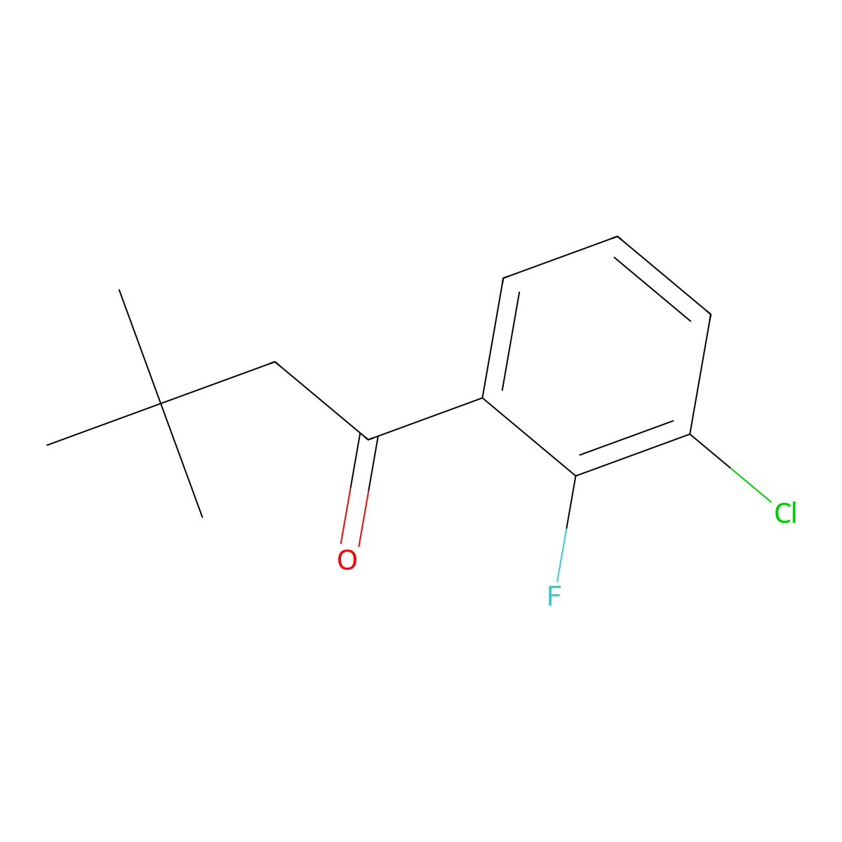 1-(3-Chloro-2-fluorophenyl)-3,3-dimethyl-1-butanone molecular structure, CAS 2162036-39-5