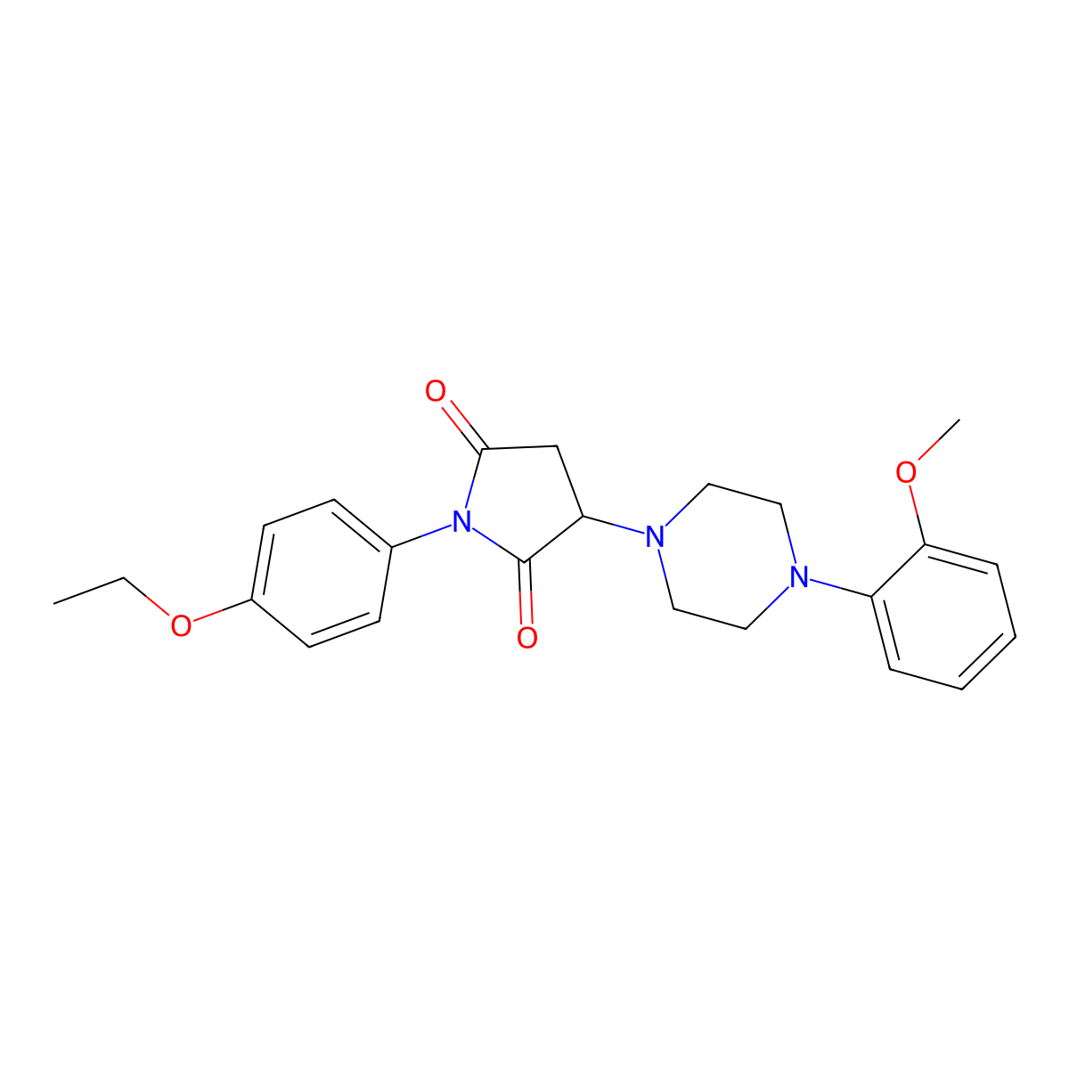 1-(4-Ethoxyphenyl)-3-[4-(2-methoxyphenyl)piperazin-1-yl]pyrrolidine-2,5-dione molecular structure, CAS 21621-53-4