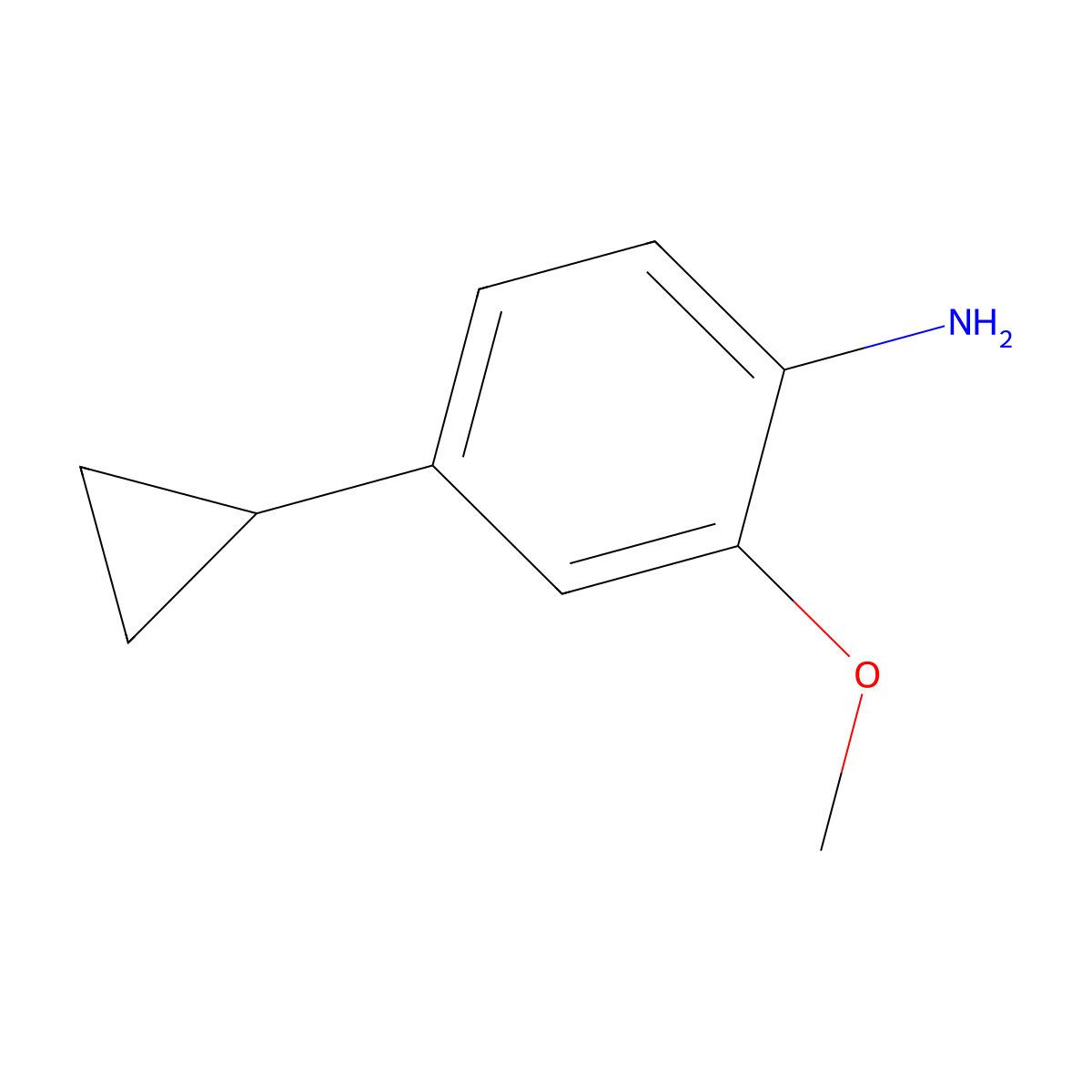 4-Cyclopropyl-2-methoxyaniline molecular structure, CAS 2162161-71-7