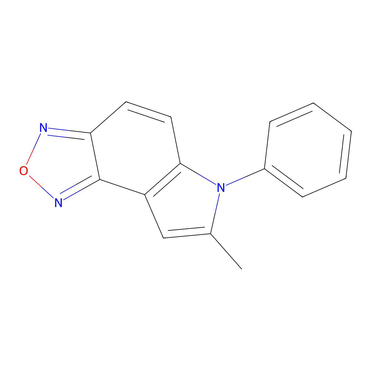 7-Methyl-6-phenylpyrrolo[2,3-g][2,1,3]benzoxadiazole molecular structure, CAS 216218-91-6