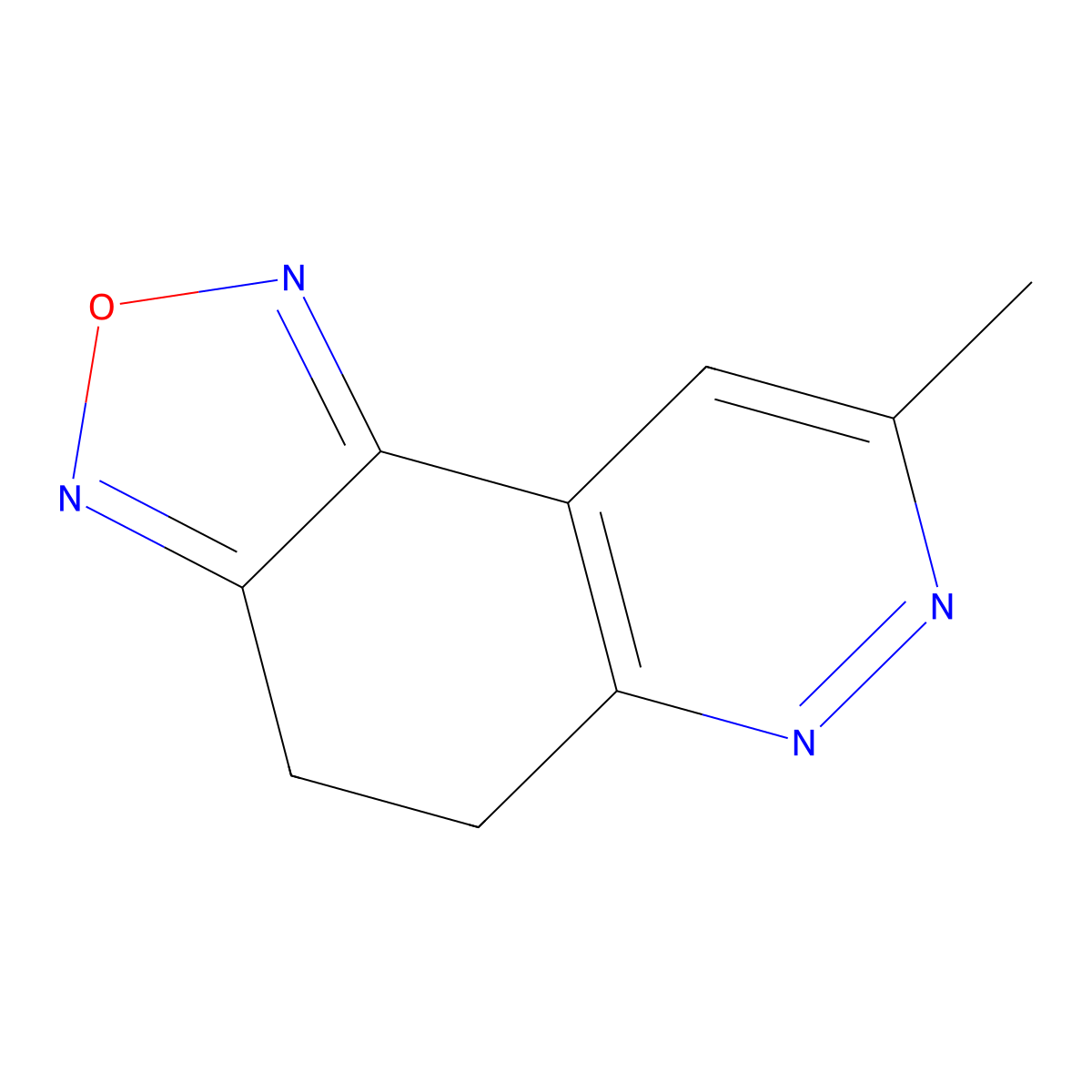 8-Methyl-4,5-dihydro[1,2,5]oxadiazolo[3,4-f]cinnoline molecular structure, CAS 216218-93-8