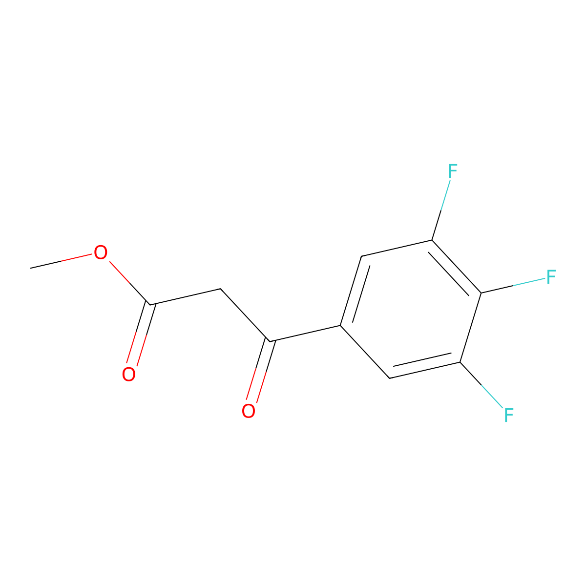 Methyl 3-oxo-3-(3,4,5-trifluorophenyl)propanoate molecular structure, CAS 2162182-32-1