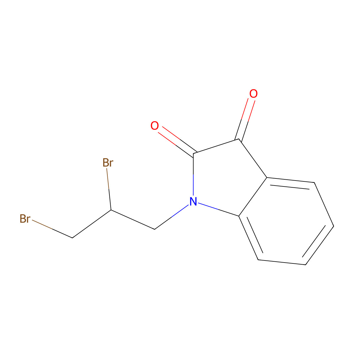 1-(2,3-dibromopropyl)-1H-indole-2,3-dione molecular structure, CAS 216219-62-4