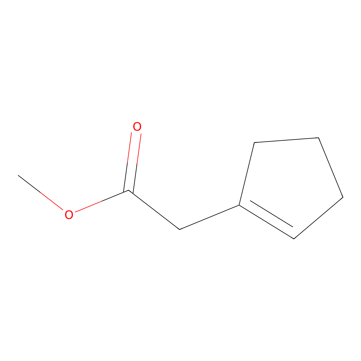 Methyl (cyclopent-1-en-1-yl)acetate molecular structure, CAS 21622-07-1
