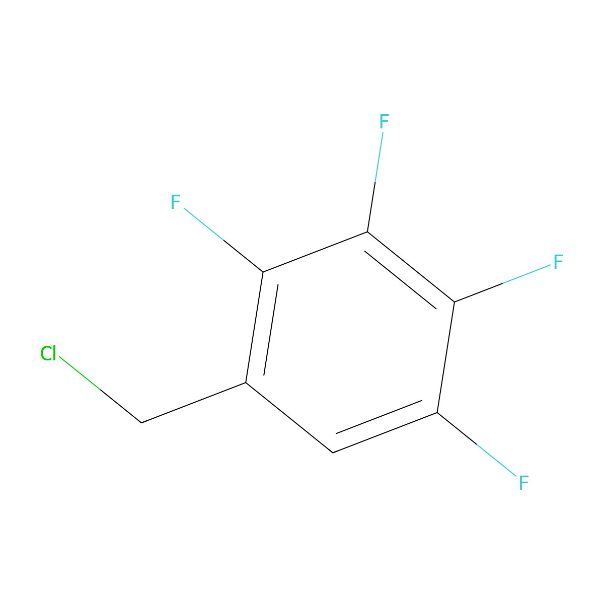 2,3,4,5-Tetrafluorobenzyl chloride molecular structure, CAS 21622-18-4